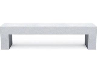 Vignelli Stoned Gray Accent Bench