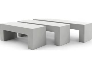 Heller Vignelli Stoned Gray Accent Bench