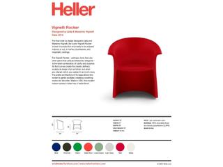 Heller Vignelli Rocker Cream Rocking Chair