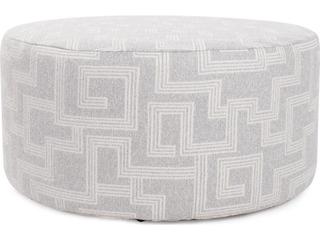 Universal Syros Square Ottoman with Fog Olefin Fabric