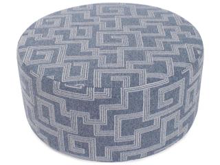 Howard Elliott Outdoor Universal Syros Denim Fabric Cushion Ottoman