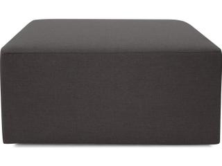 Howard Elliott Outdoor Universal Seascape Charcoal Fabric Cushion Ottoman