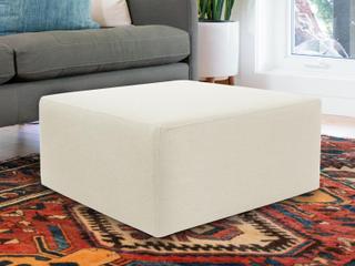 Howard Elliott Outdoor Universal Seascape Natural Fabric Cushion Ottoman