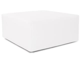 Howard Elliott Outdoor Universal Atlantis White Fabric Cushion Ottoman