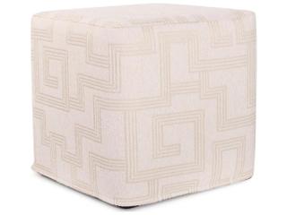 Howard Elliott Syros No Tip Outdoor Cushion Ottoman in Natural