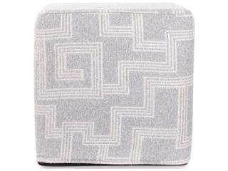 Howard Elliott Outdoor No Tip Syros Fog Fabric Cushion Ottoman