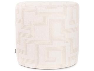 Howard Elliott Outdoor No Tip Syros Natural Fabric Cushion Ottoman