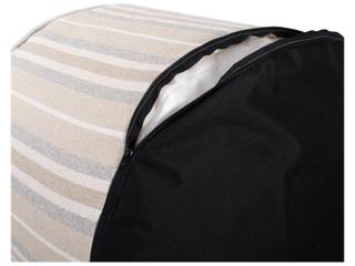 Howard Elliott Outdoor Dune Sand Fabric Cushion Ottoman