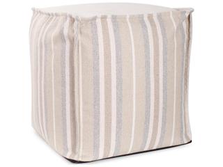 Howard Elliott Dune Puff Scroll Ottoman in Sand