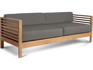 Summer Wood Charcoal Teak Cushion Sofa