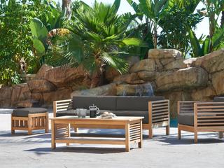 HiTeak Summer Wood Charcoal Teak Cushion Sofa