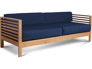 HiTeak Summer Wood Navy Teak Cushion Sofa
