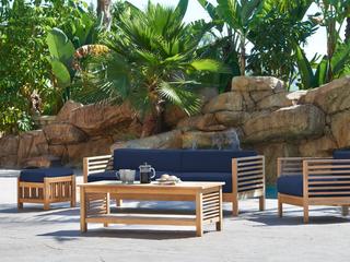 HiTeak Summer Wood Navy Teak Cushion Sofa