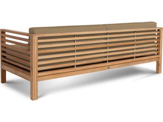 HiTeak Summer Wood Camel Teak Cushion Sofa