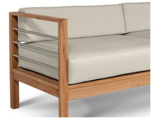HiTeak Soho Wood Canvas Teak Cushion Sofa