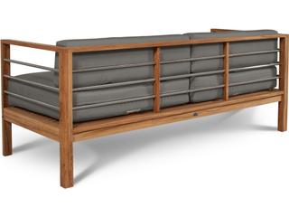HiTeak Soho Wood Charcoal Teak Cushion Sofa