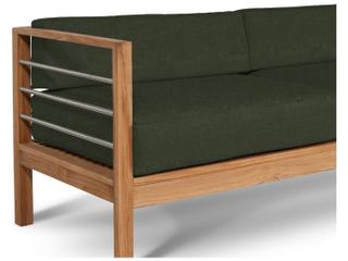 HiTeak Soho Wood Jungle Teak Cushion Sofa