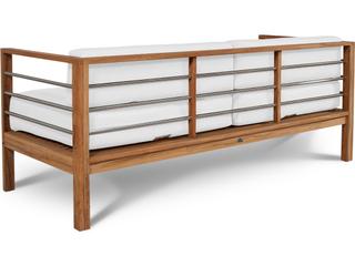 HiTeak Soho Wood White Teak Cushion Sofa