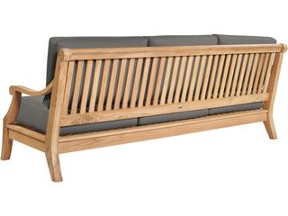 HiTeak Sonoma Wood Charcoal Teak Cushion Sofa