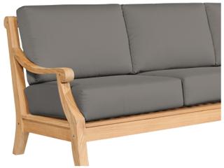 HiTeak Sonoma Wood Charcoal Teak Cushion Sofa