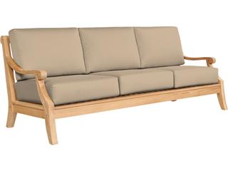 Sonoma Wood Fawn Teak Cushion Sofa