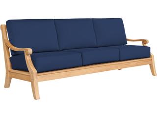 HiTeak Sonoma Wood Navy Teak Cushion Sofa