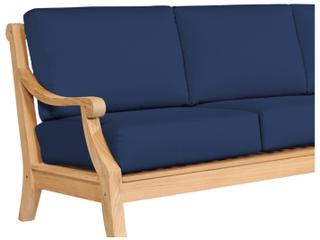 HiTeak Sonoma Wood Navy Teak Cushion Sofa