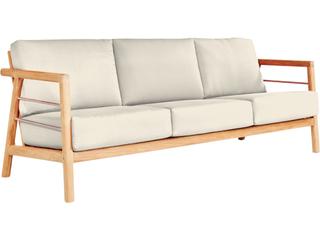 Aalto Wood Canvas Teak Cushion Sofa