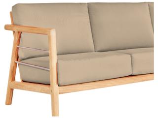 HiTeak Aalto Wood Fawn Teak Cushion Sofa
