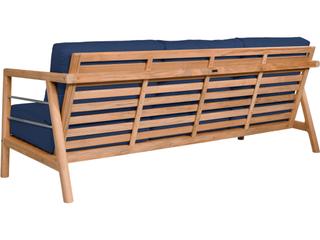 HiTeak Aalto Wood Navy Teak Cushion Sofa