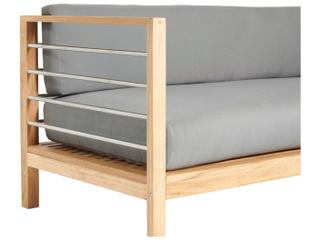 HiTeak Soho Wood Charcoal Teak Cushion Sofa