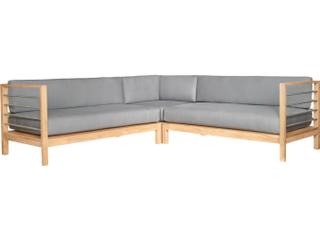 HiTeak Soho Wood Charcoal Teak Cushion Sofa