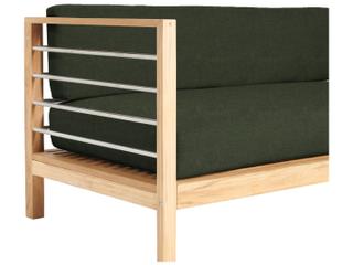 HiTeak Soho Wood Jungle Teak Cushion Sofa
