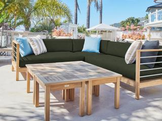 HiTeak Soho Wood Jungle Teak Cushion Sofa