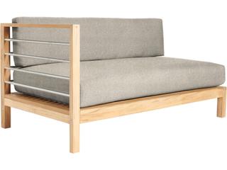HiTeak Soho Wood Silver Teak Cushion Sofa