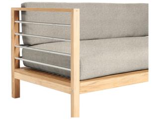 HiTeak Soho Wood Silver Teak Cushion Sofa