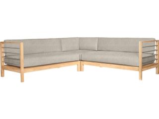 HiTeak Soho Wood Silver Teak Cushion Sofa