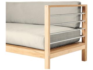 HiTeak Soho Wood Canvas Teak Cushion Sofa