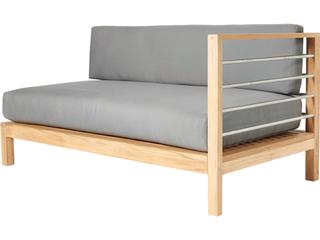 HiTeak Soho Wood Charcoal Teak Cushion Sofa