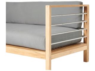 HiTeak Soho Wood Charcoal Teak Cushion Sofa