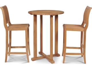 HiTeak Palm Wood Teak Bar Stool