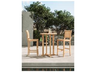 HiTeak Palm Wood Teak Bar Stool