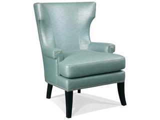 Custom Elements Upholstery Fabric Wing Accent Chair