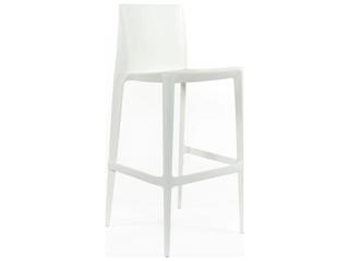 Heller Outdoor Bellini White Recycled Plastic Bar Stool - Pack of 2