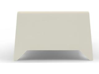 MB 5 Polyethylene Pouf Table in White