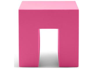 Heller Vignelli Cube 18-Inch End Table in Pink