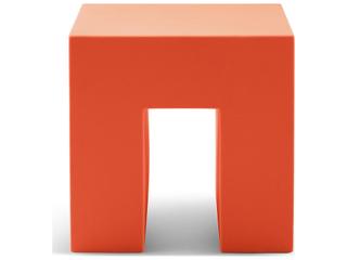 Vignelli Cube Multipurpose Side Table in Orange