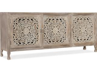 Hooker Furniture 80" Hardwood Light Wood Media Console
