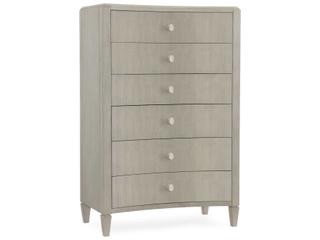 Hooker Furniture Elixir 6-Drawers Serene Gray Beige Rubberwood Accent Chest