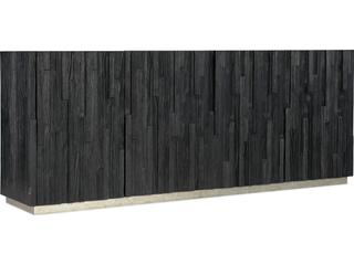Hooker Furniture Chapman Shou Sugi Ban 80" Pine Wood Black Media Console